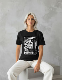 Modelo mide 1,64m y usa talla S