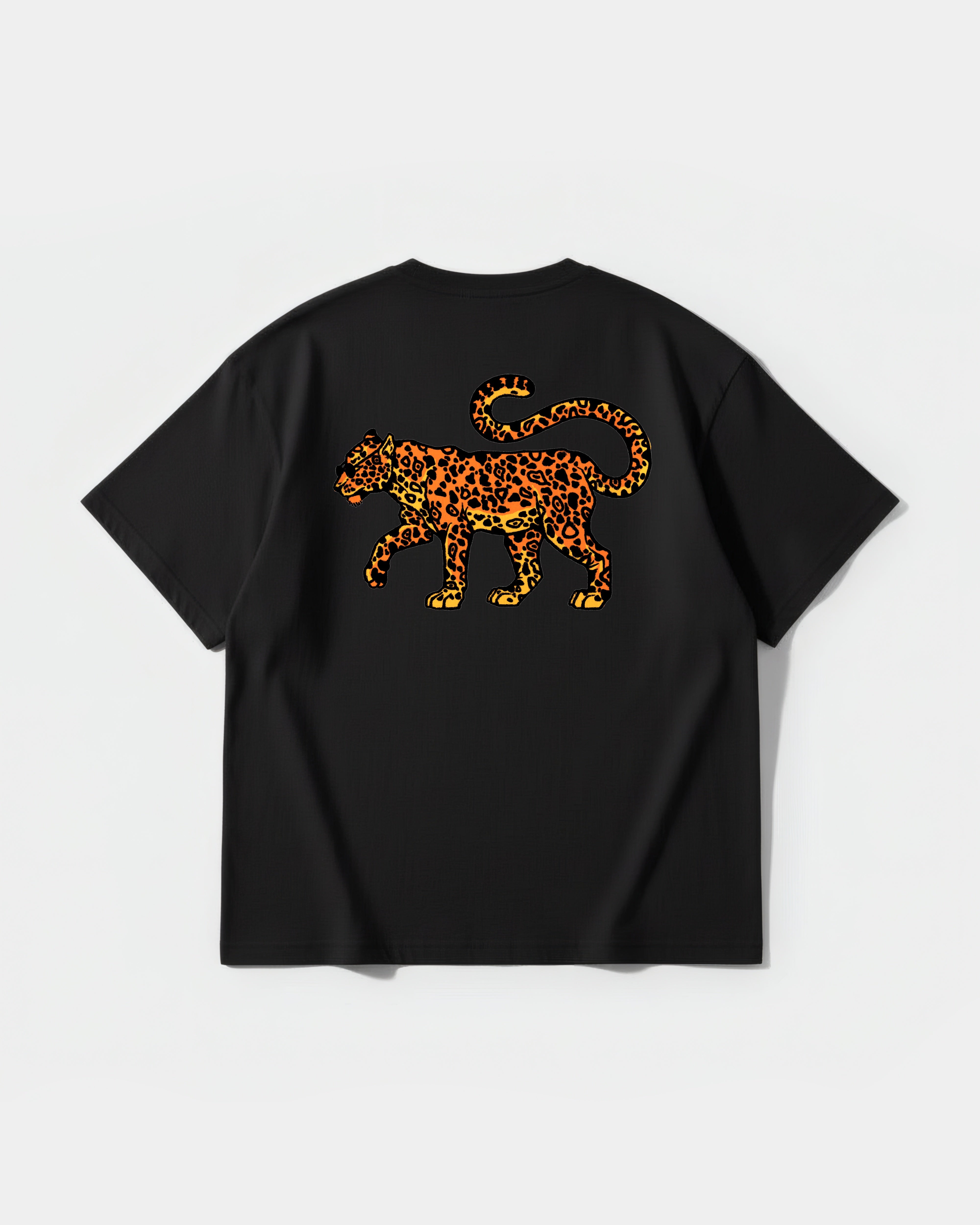 Camiseta Leopardo Big Back Oversize Basic