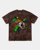 Camiseta Tiger Skull Big Front Oversize Acid Marron
