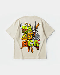 Camiseta Kawabonga Big Back Oversize Basic Beige