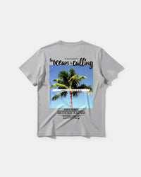 Camiseta Ocean Is Calling Big Back Regular Basic Gris