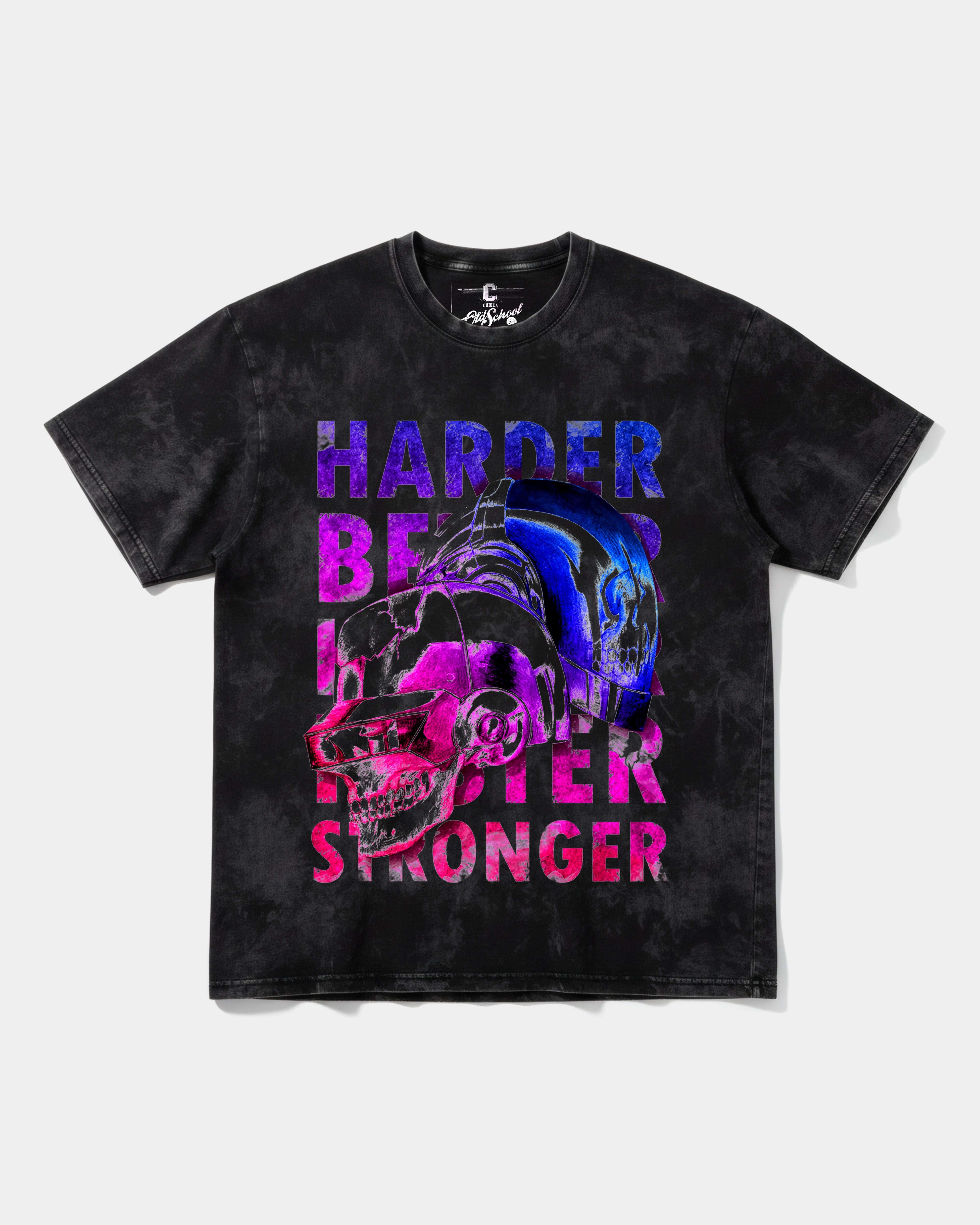 Camiseta Craneos Daft Punk Big Front Oversize Acid