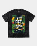 Camiseta Let S Get Away Big Front Oversize Acid Negro