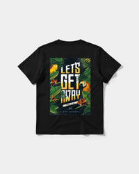 Camiseta Let S Get Away Big Back Regular Basic Negro