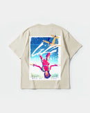 Camiseta Life Is Pleasant Big Back Oversize Basic Beige