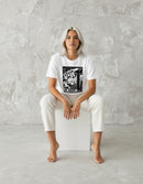 Modelo mide 1,64m y usa talla S