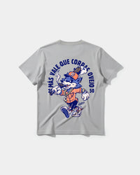 Camiseta Mas Vale Que Corras Pocket Front Regular Basic Gris