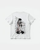 Camiseta Sexy Cat Big Back Regular Basic Blanco