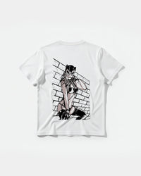 Camiseta Sexy Cat Big Back Regular Basic Blanco