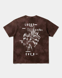 Camiseta Lucky Big Back Oversize Acid Marron