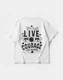 Camiseta You Must Live Big Back Oversize Basic Blanco