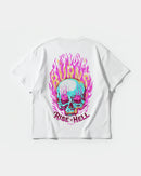 Camiseta Rise In Hell Pocket Front Oversize Basic Blanco