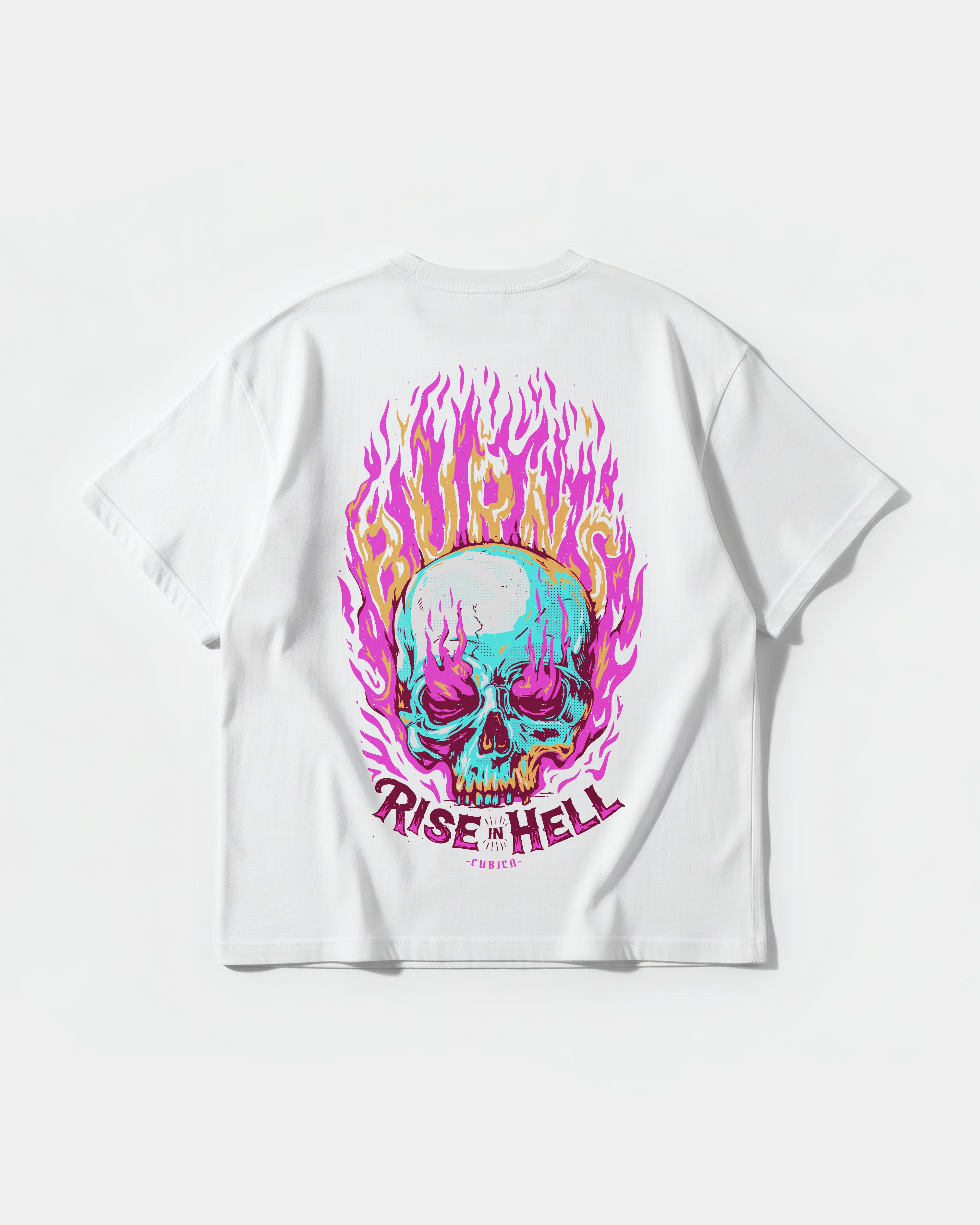 Camiseta Rise In Hell Pocket Espalda Oversize Basic