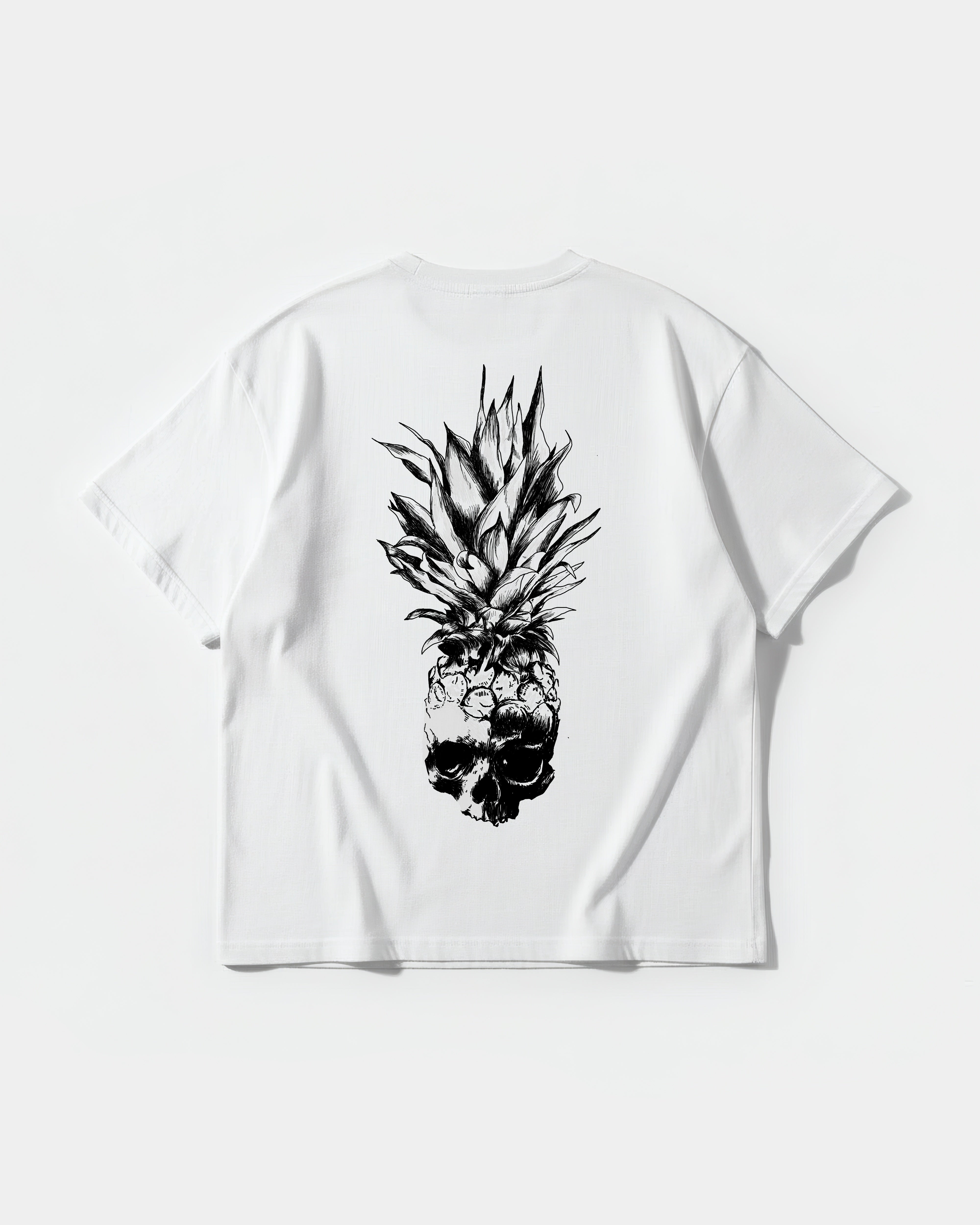 Camiseta Piña Calavera Big Back Oversize Basic