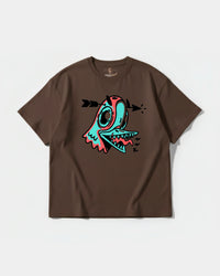 Camiseta Crazy Paloma Big Front Oversize Basic Marron