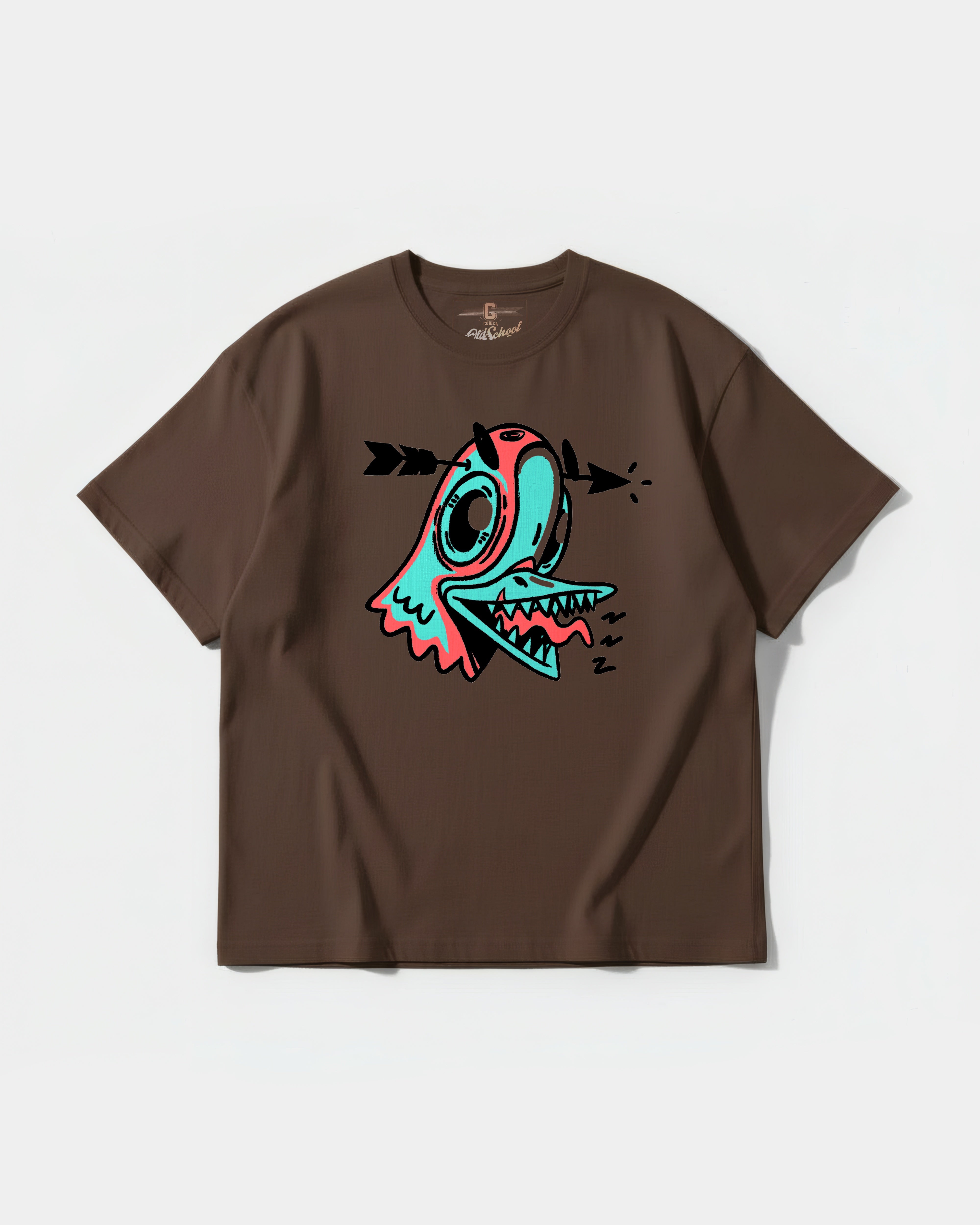 Camiseta Crazy Paloma Big Front Oversize Basic Marron
