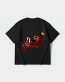Camiseta Ungaunga Lengua Pocket Front Oversize Basic Negro