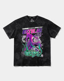Camiseta Cubica Estelar Big Front Oversize Acid Negro