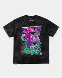 Camiseta Cubica Estelar Big Front Oversize Acid Negro