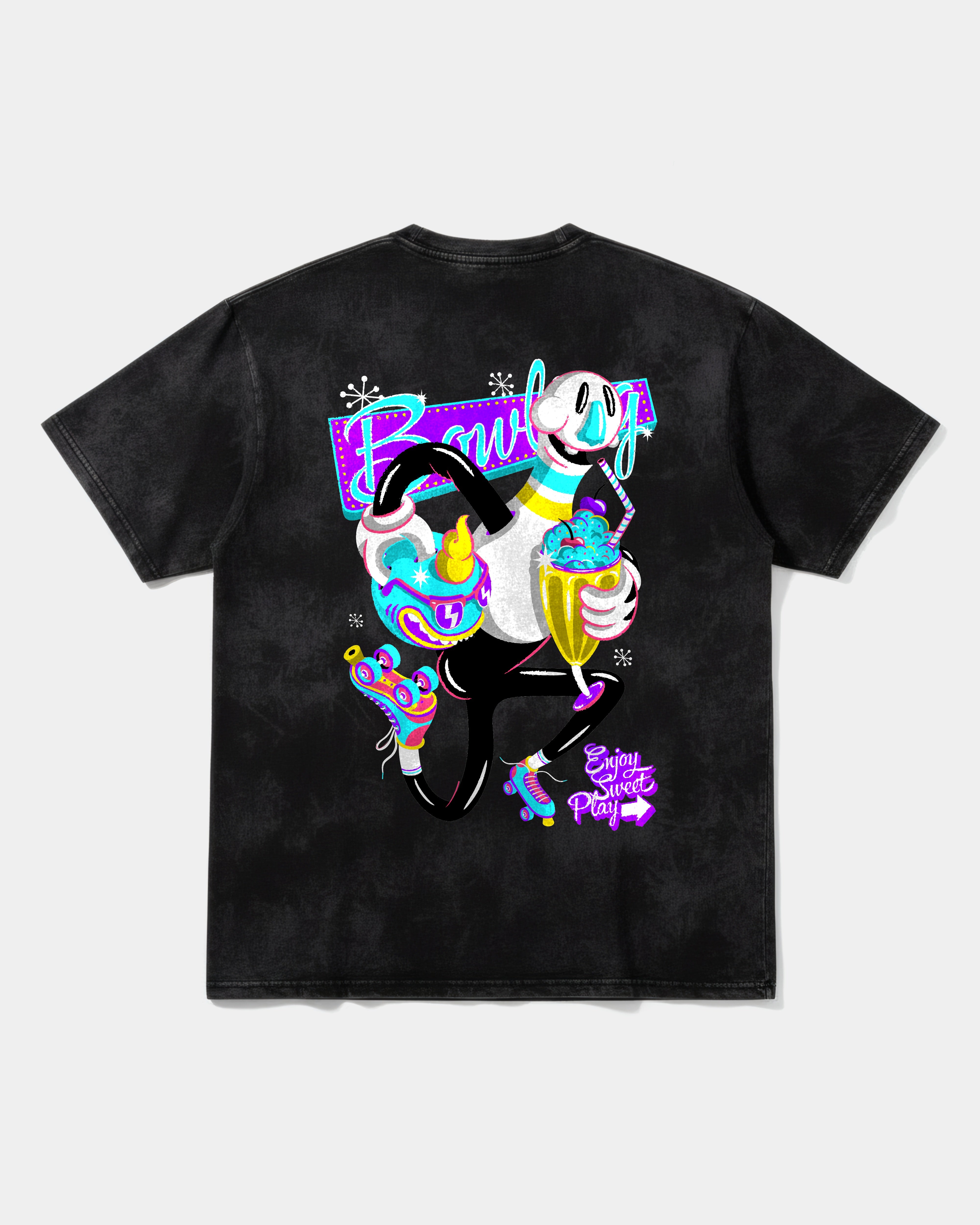 Camiseta Enjoy Sweet Play Big Back Oversize Acid