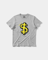 Camiseta Money Money Big Front Regular Basic Gris