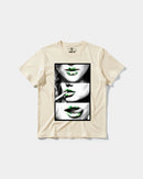 Camiseta Green Kisses Big Front Regular Basic Beige