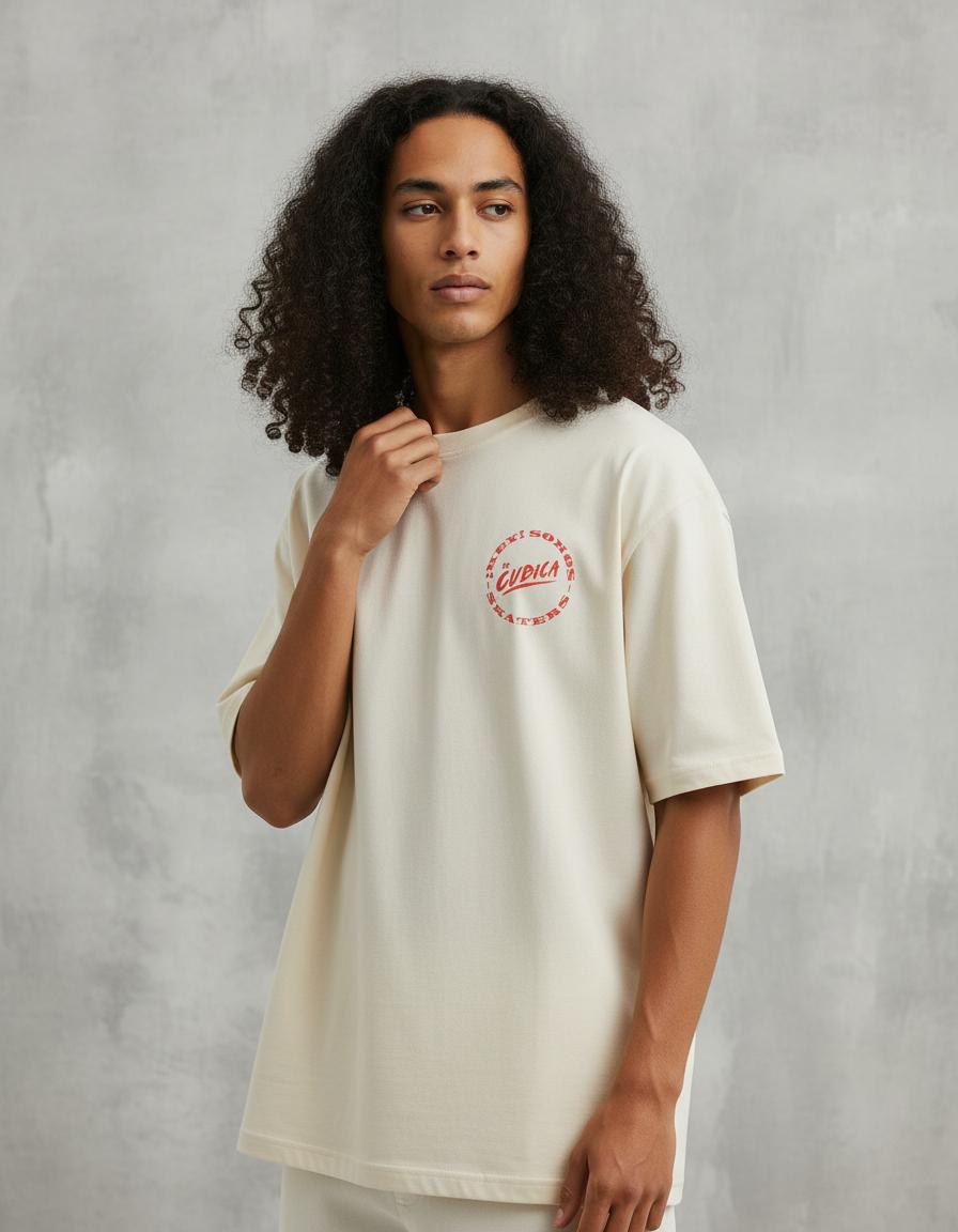 Modelo mide 1,83m y usa talla L