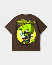 Camiseta The Woodsons Pocket Front Oversize Basic Marron