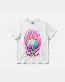 Camiseta Rise In Hell Big Front Regular Basic Blanco