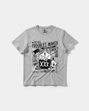 Camiseta Fire And Hope Big Front Regular Basic Gris