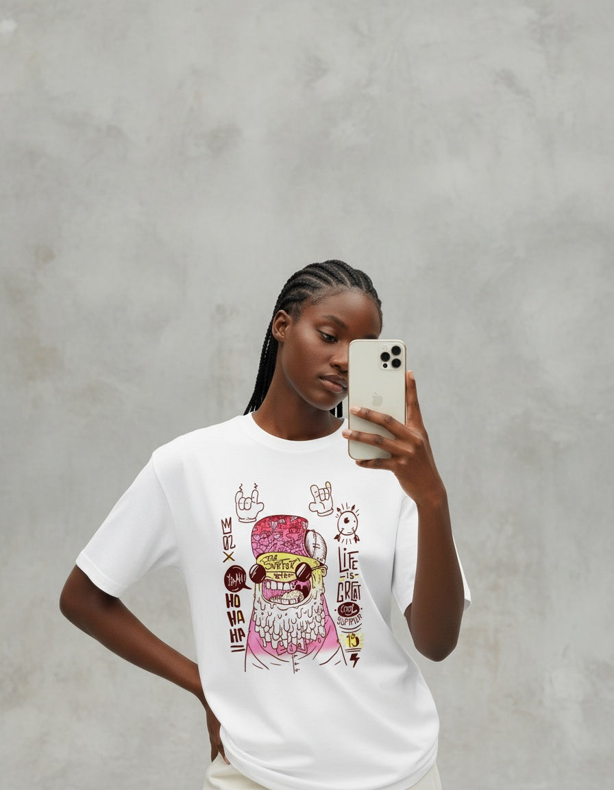 Modelo mide 1,76m y usa talla M