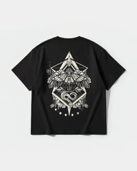 Camiseta Fire Wings Big Back Oversize Basic Negro