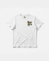 Camiseta Tiger Skull Pocket Front Regular Basic Blanco