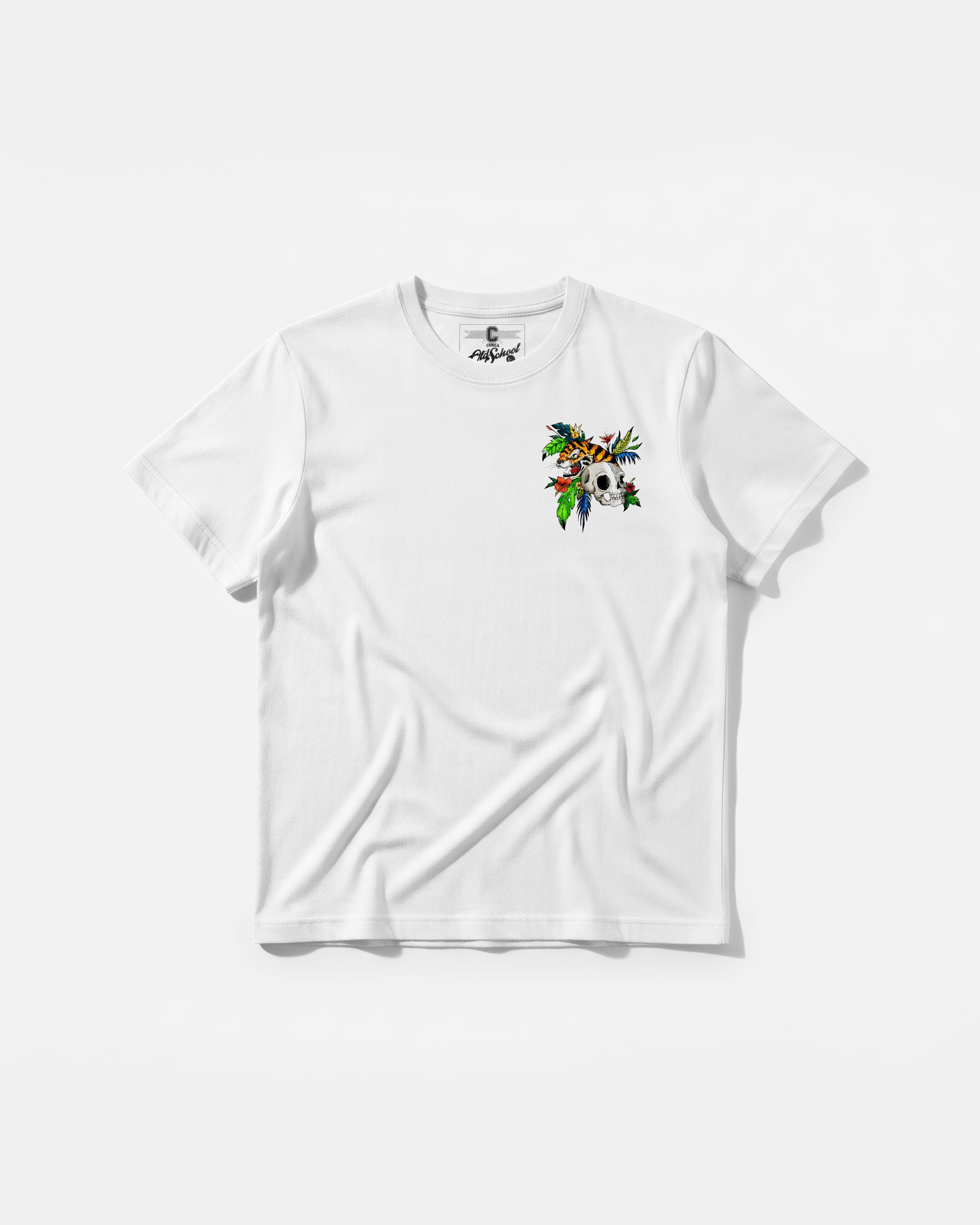 Camiseta Tiger Skull Pocket Front Regular Basic