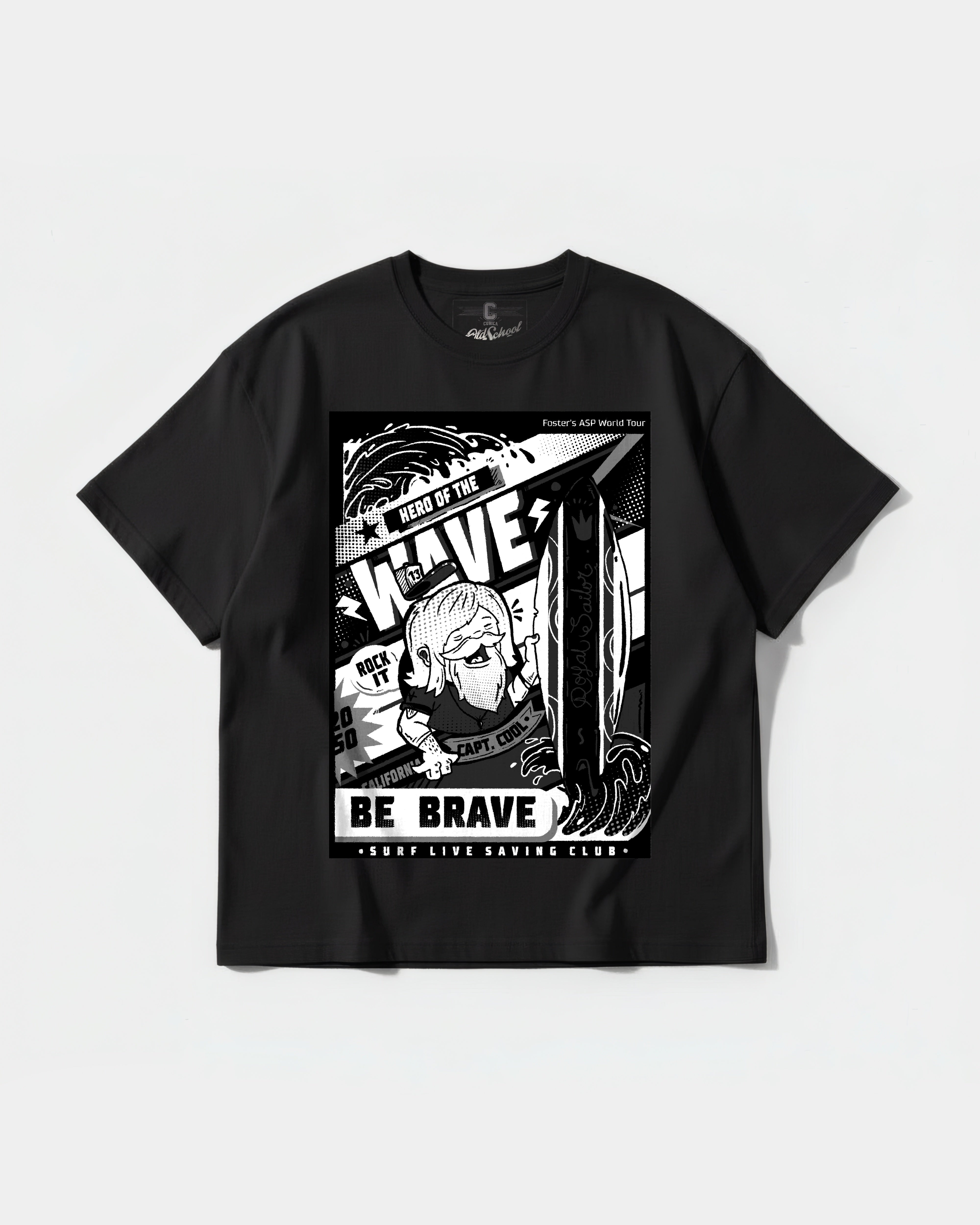 Camiseta Hero Of The Wave Big Front Oversize Basic
