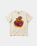 Camiseta Punk Leopard Big Front Regular Basic Beige