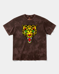Camiseta Leopard Big Front Oversize Acid Marron
