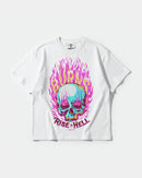 Camiseta Rise In Hell Big Front Oversize Basic Blanco