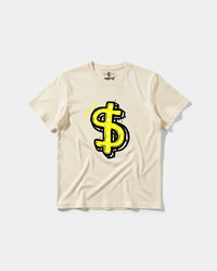 Camiseta Money Money Big Front Regular Basic Beige