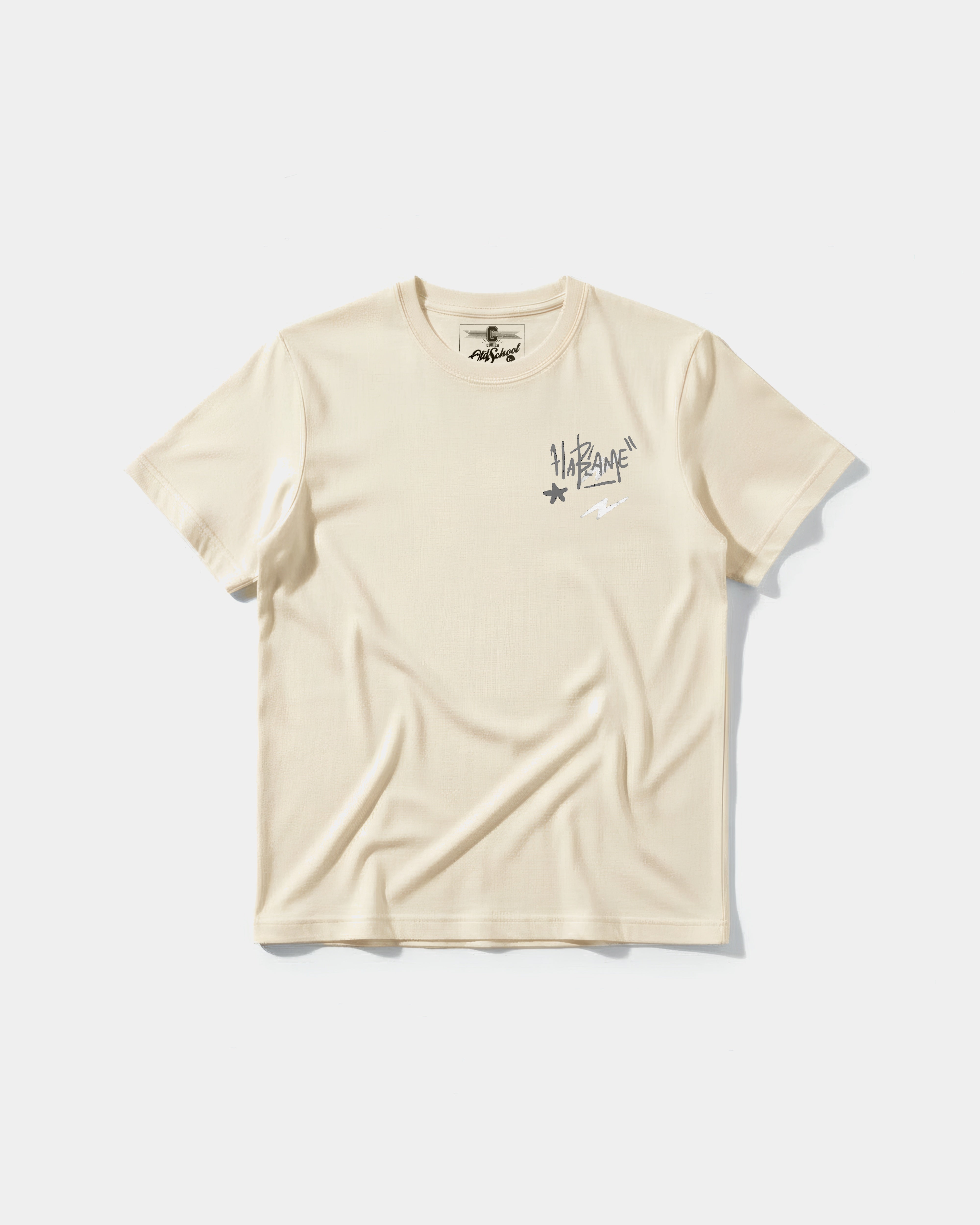 Camiseta Tio Sam White Front Regular Basic Beige