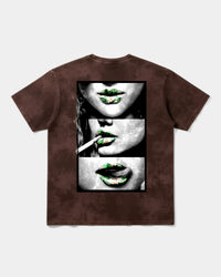 Camiseta Green Kisses Big Back Oversize Acid Marron