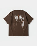 Camiseta Woman Gun Big Back Oversize Basic Marron