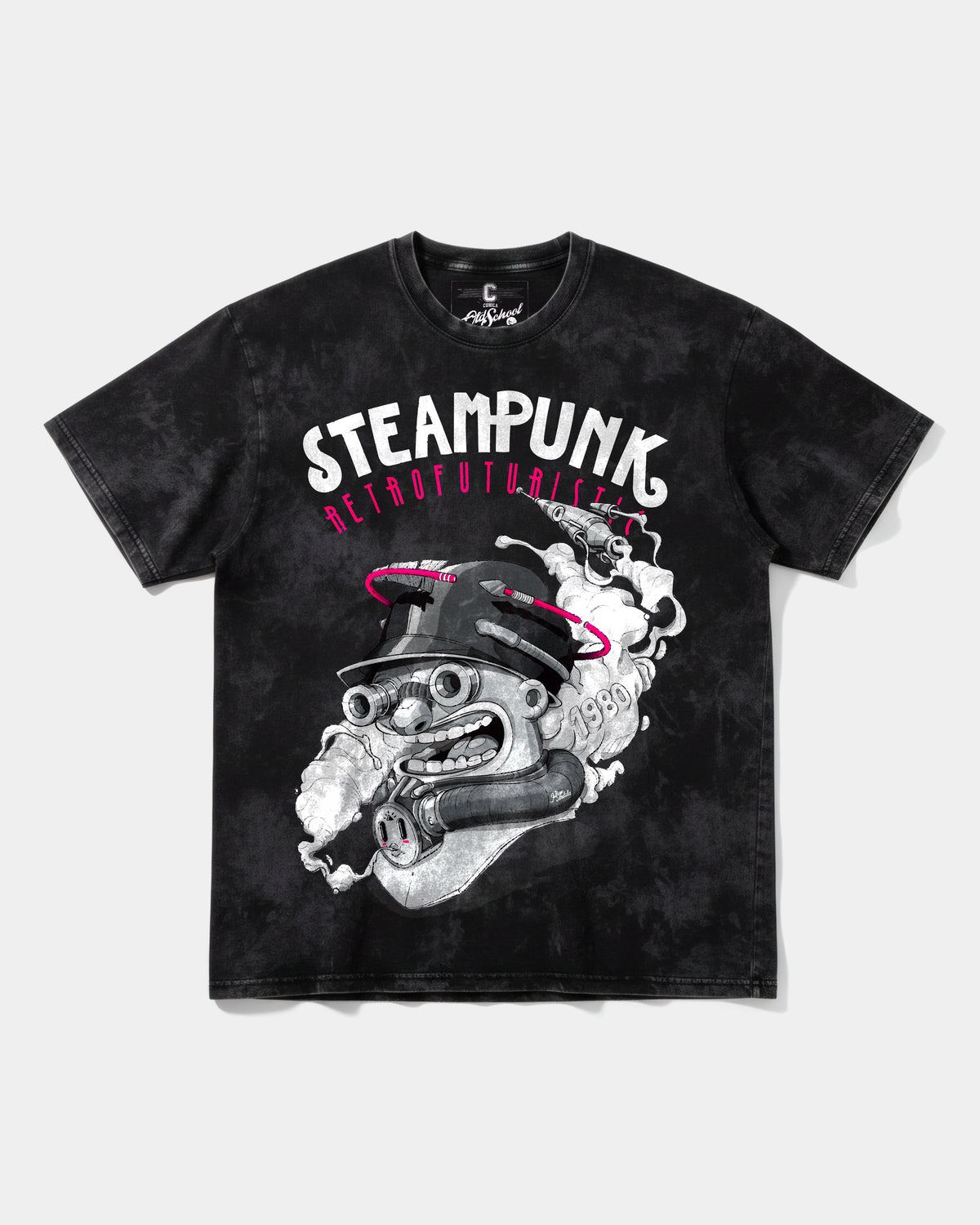 Steampunk Retrofuturistic Big Front Oversize Acid T-Shirt