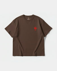 Camiseta Cubica Snake White Pocket Front Oversize Basic Marron