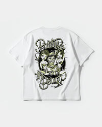 Camiseta Party On Pocket Front Oversize Basic Blanco