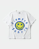 Camiseta Siempre Sonrie Pocket Front Oversize Basic Blanco