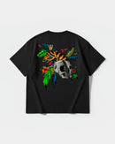 Camiseta Tiger Skull Big Back Oversize Basic Negro