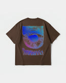 Camiseta Escapando Big Back Oversize Basic Marron