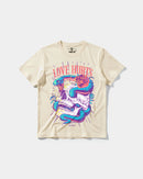 Camiseta Cubica Love Hurts Big Regular Beige