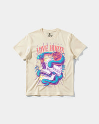 Camiseta Cubica Love Hurts Big Regular Beige